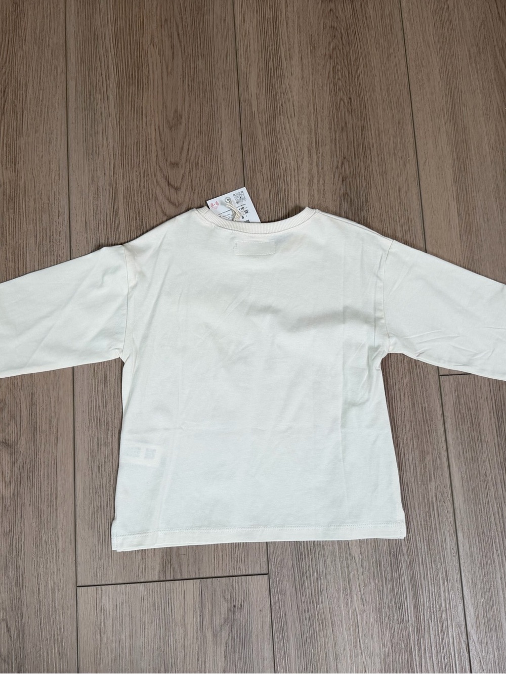 Zara Cream Long-Sleeve Top with Pink Bow - Picture 3 of 3